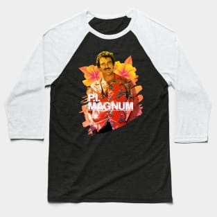 Magnum PI - Flowers Baseball T-Shirt